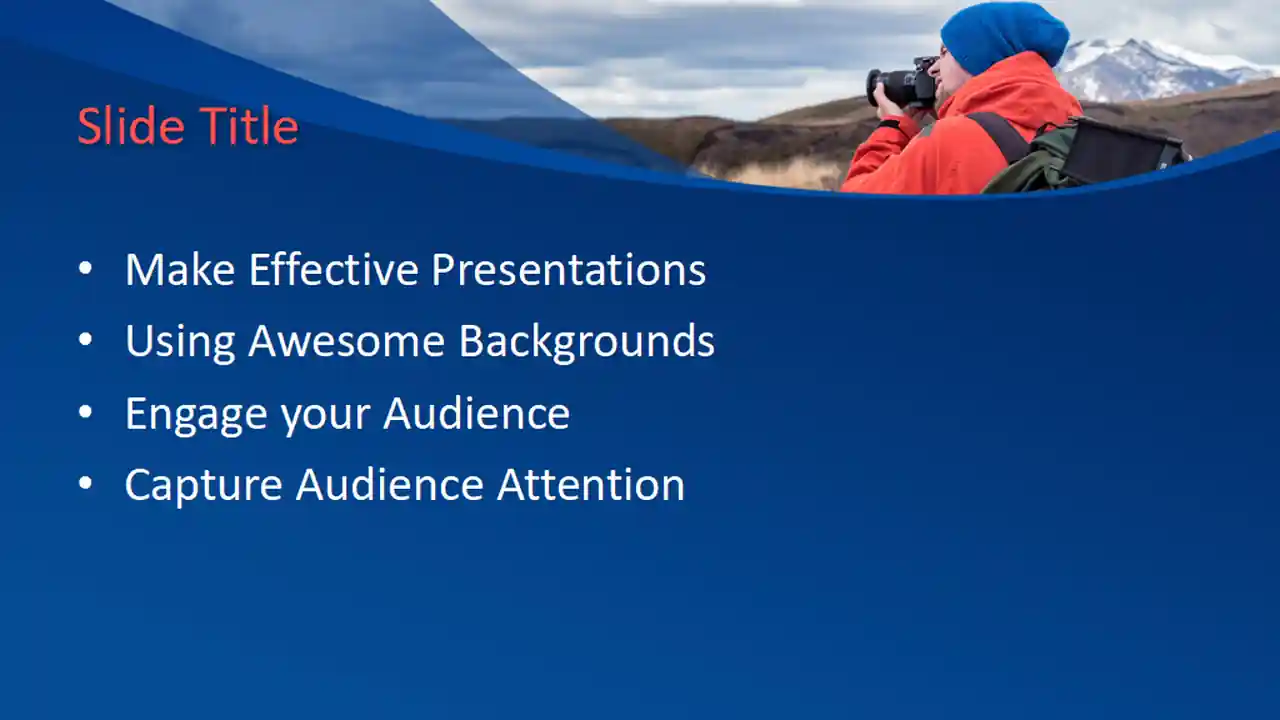 Free Adventure Photographer PowerPoint Template