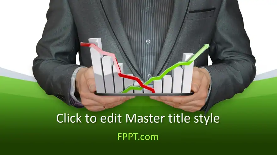 Free Business Man with Chart PowerPoint Template