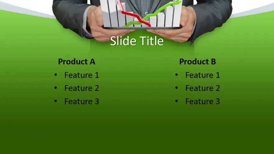 Free Business Man with Chart PowerPoint Template