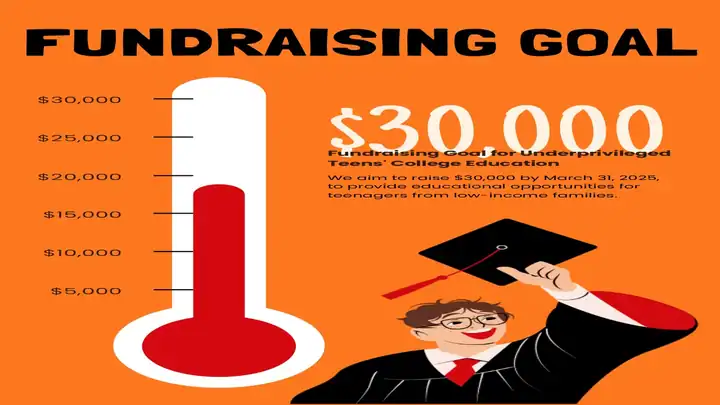 Fundraising Goal Tracker Infographic