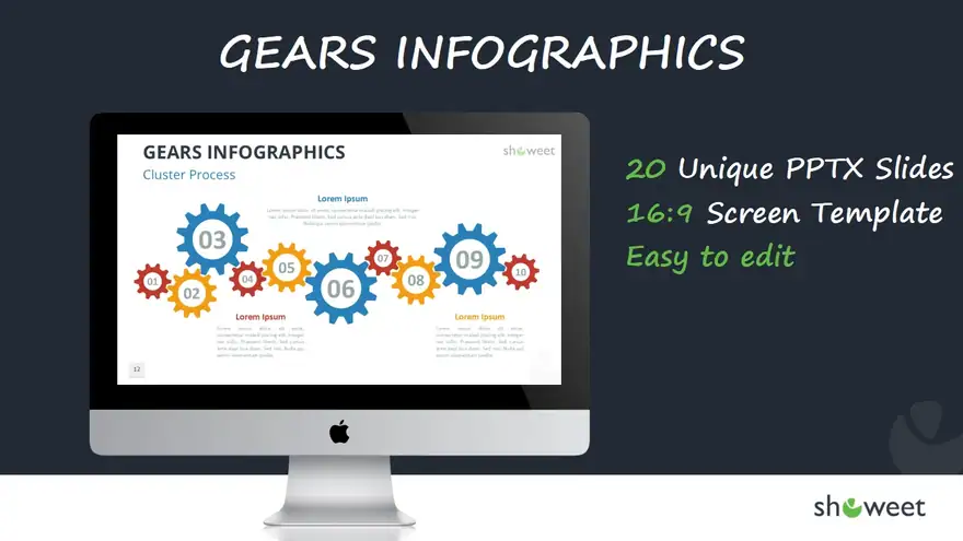Gears Infographics for PowerPoint and Google Slides