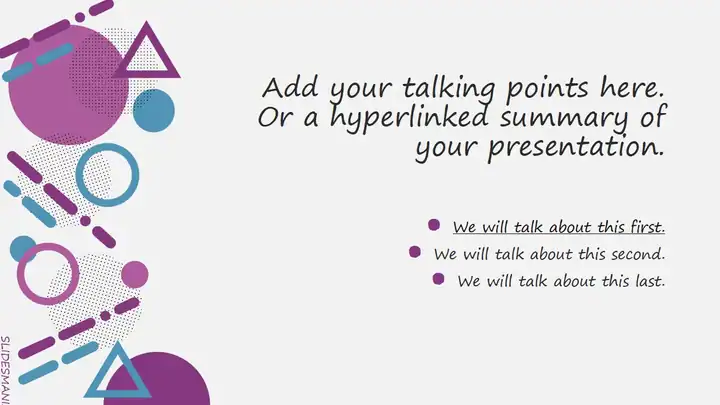 Memphis Free Presentation template for Google Slides or PowerPoint