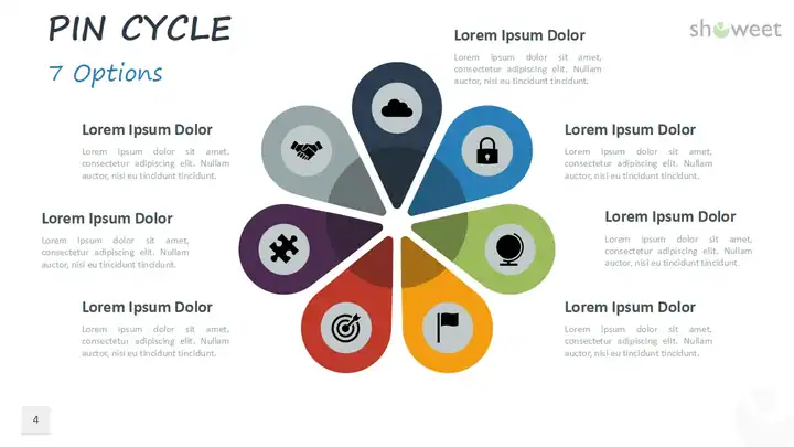 Pin Cycle Diagrams for PowerPoint and Google Slides