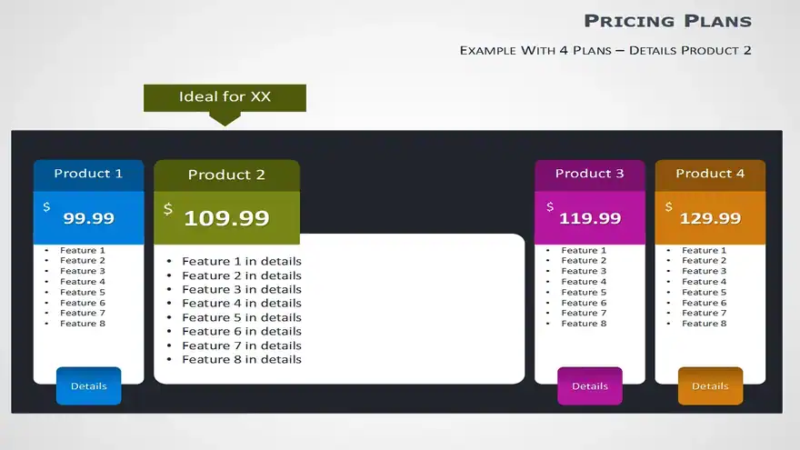 Pricing Tables for PowerPoint