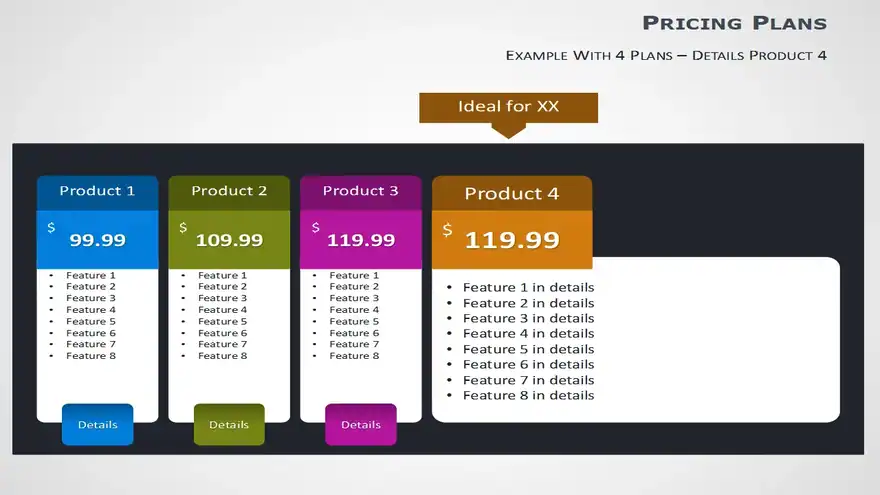 Pricing Tables for PowerPoint