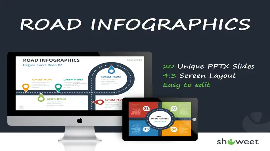 Road Infographics for PowerPoint