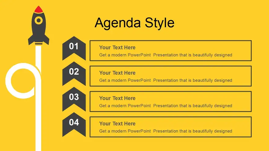 Rocket Launched PowerPoint Template