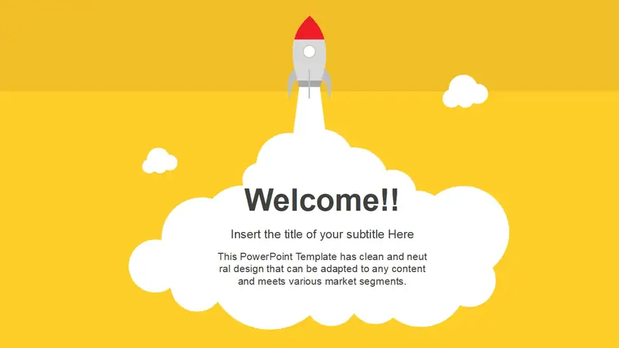 Rocket Launched PowerPoint Template