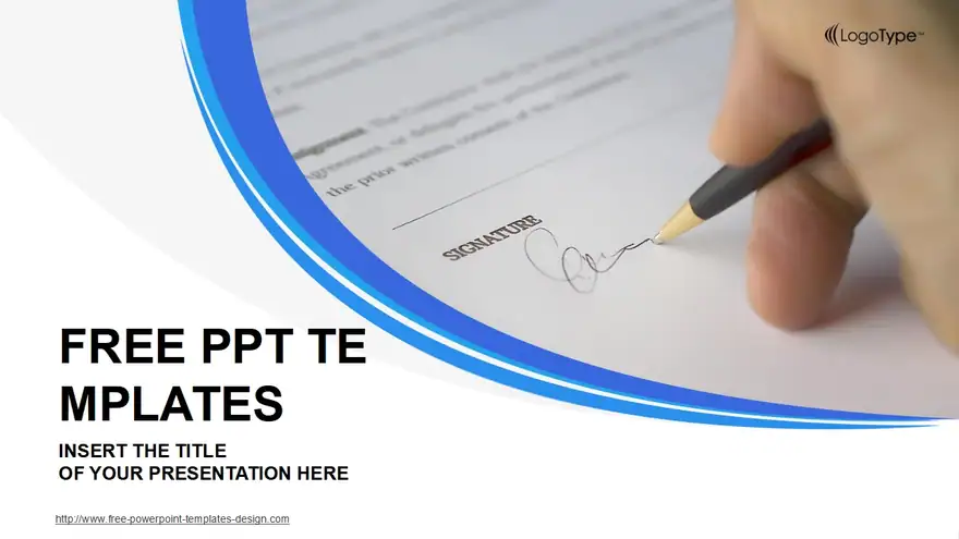 Signing Document PowerPoint Template