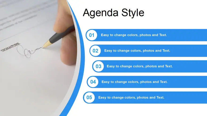 Signing Document PowerPoint Template