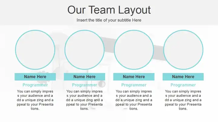 Simple Office Computer View PowerPoint Template
