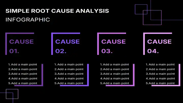 Simple Root Cause Analysis Infographic