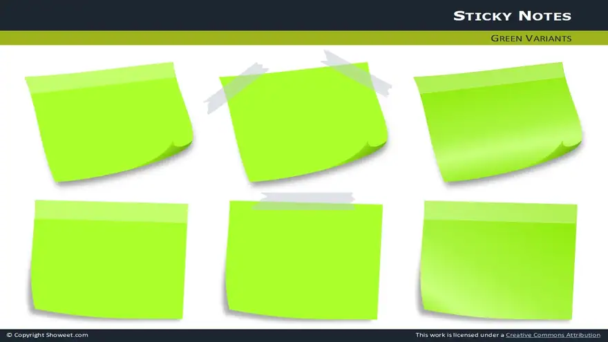 Sticky Notes With Pins For PowerPoint