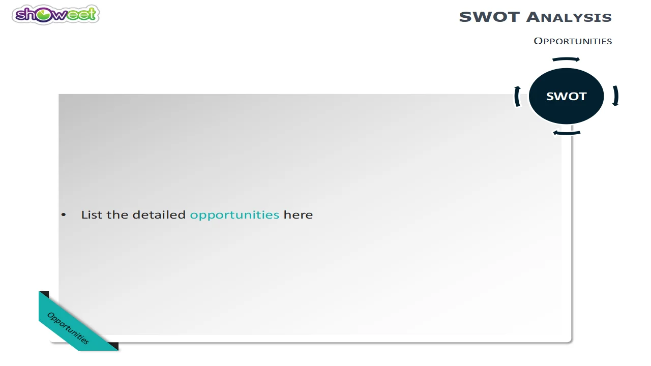 SWOT Analysis #4 – Free PowerPoint Charts