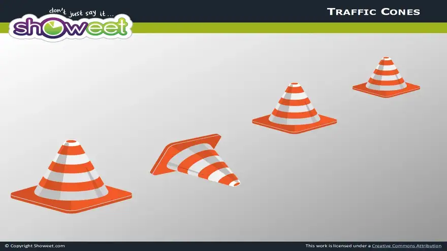 Traffic Cones Diagrams for PowerPoint