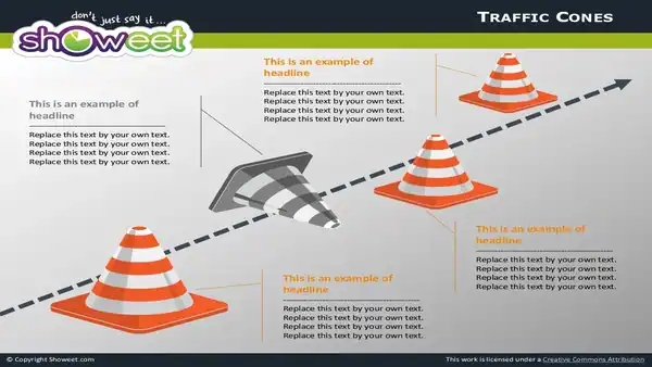 Traffic Cones Diagrams for PowerPoint