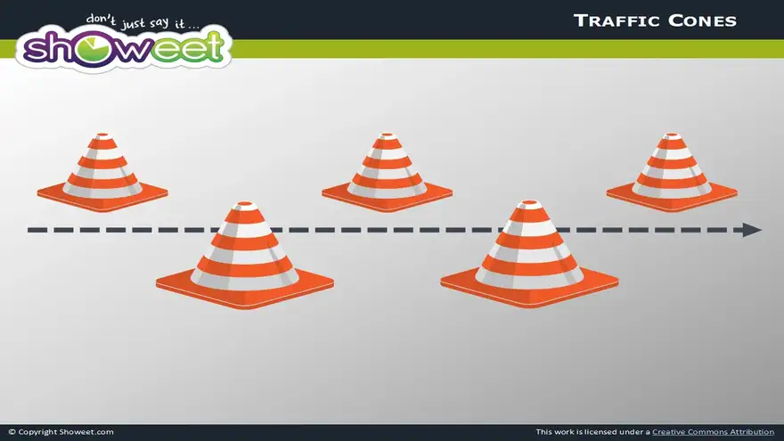 Traffic Cones Diagrams for PowerPoint