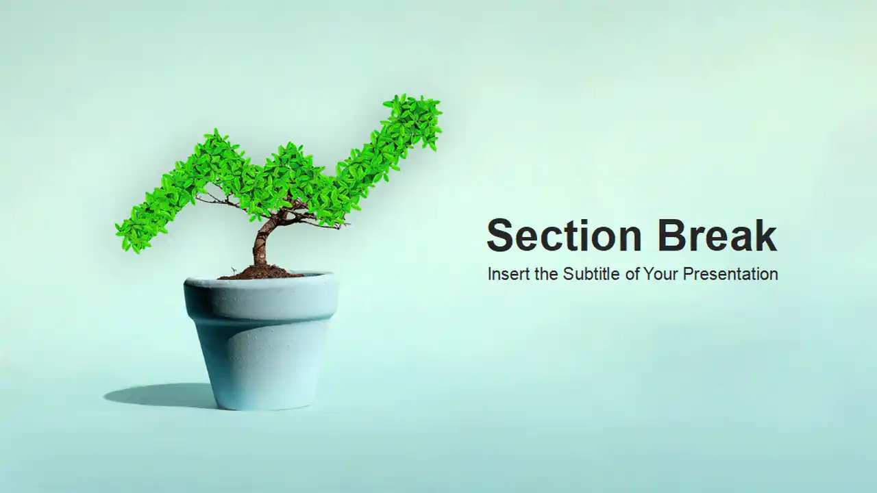 Trees Growing Finance Chart PowerPoint Templates
