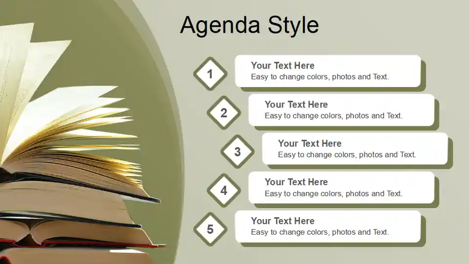 Vintage Old Books PowerPoint Template