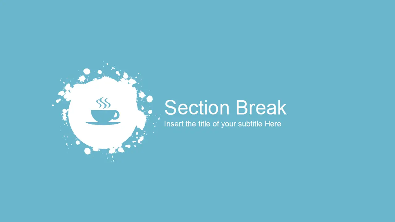 Water Colored Splashes PowerPoint Template