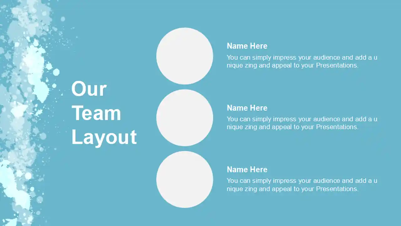 Water Colored Splashes PowerPoint Template