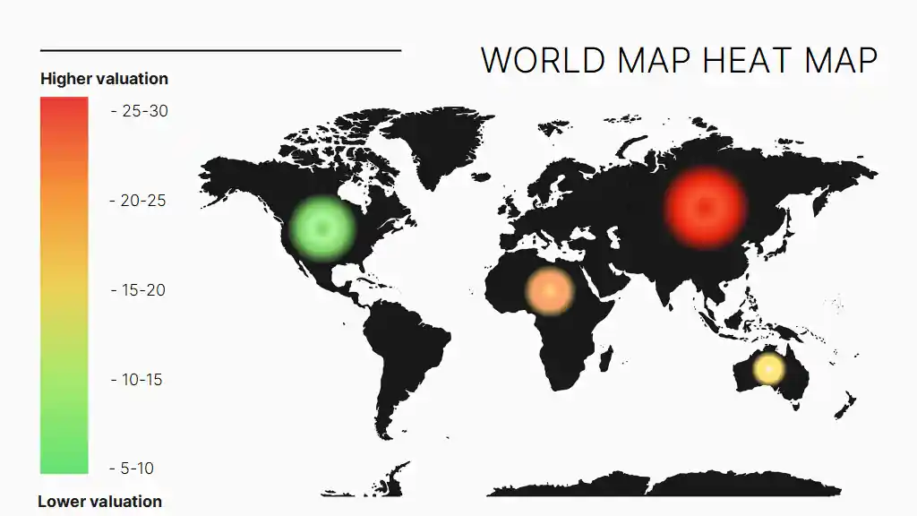 World Map Heat Map Infographic