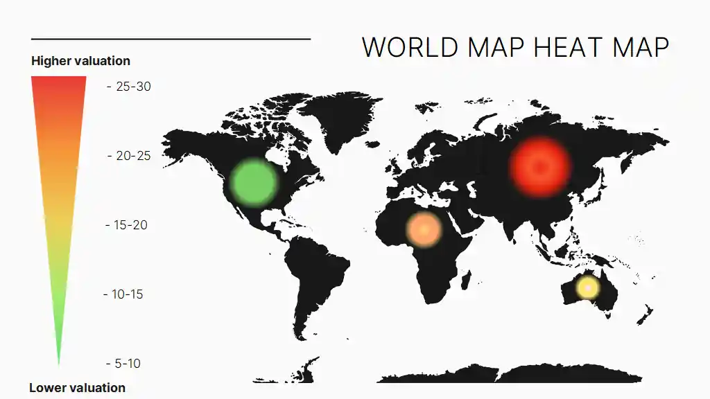World Map Heat Map Infographic