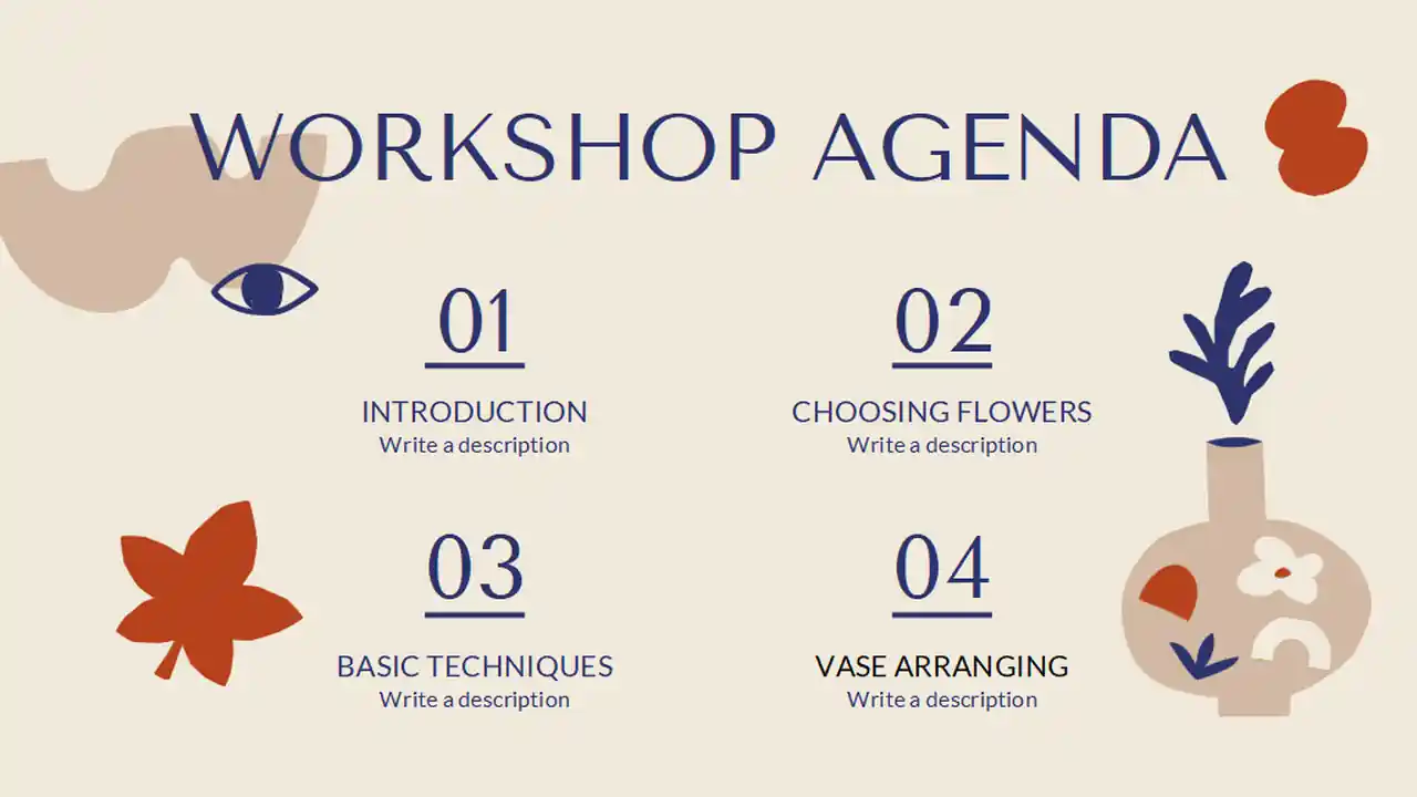 Abstract Floral Arrangement Class Slides