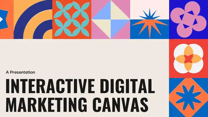 Animated Geometric Interactive Digital Marketing Canvas