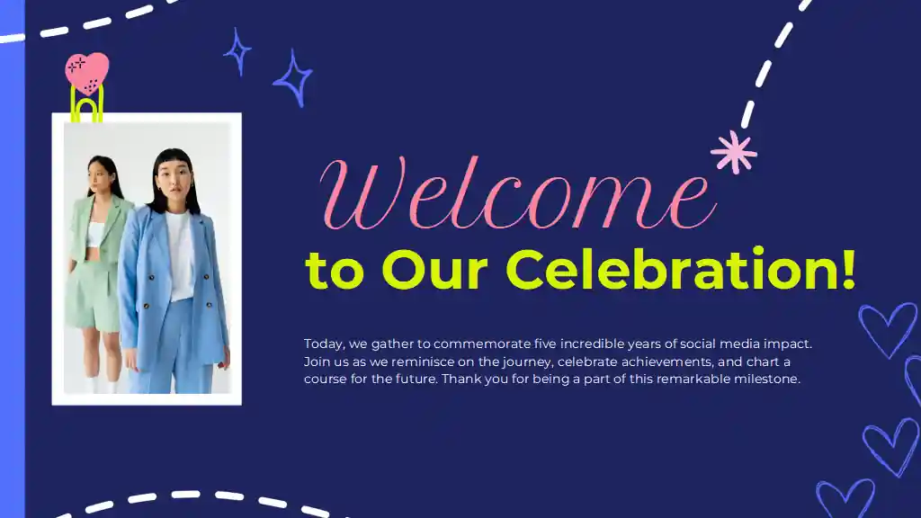 Celebrating 5 Years Social Media Slides