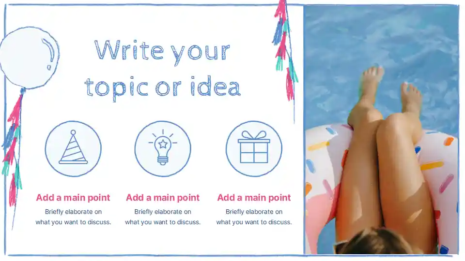 Doodle Summer Birthday Party Slides