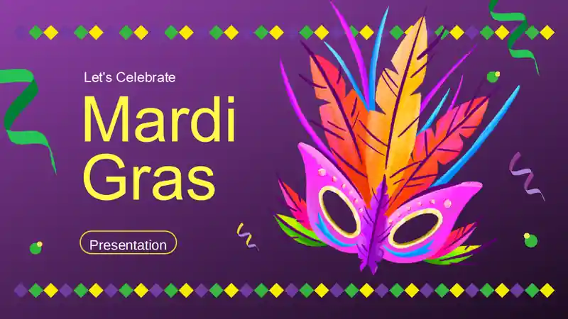 Festive Let's Celebrate Mardi Gras Slides