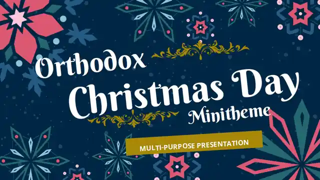 Geometric Orthodox Christmas Day Minitheme Slides