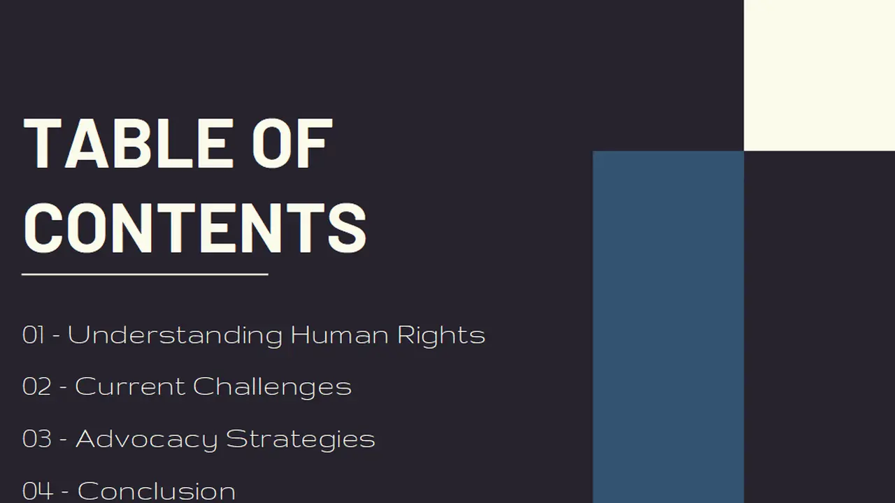 Human Rights Advocacy Campaign Slides