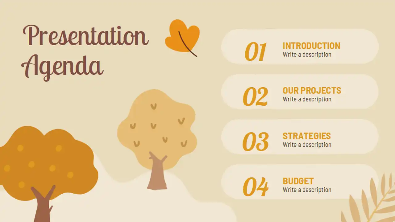 Illustrated Autumn Background Slides