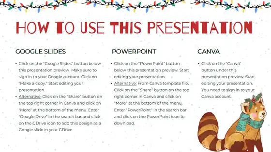 Illustrated Christmas Family Night Slides