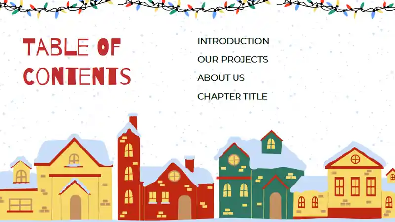Illustrated Christmas Family Night Slides