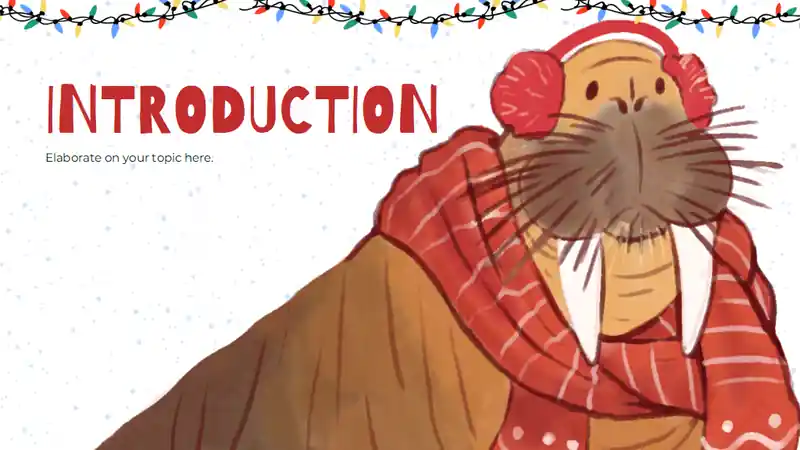 Illustrated Christmas Family Night Slides
