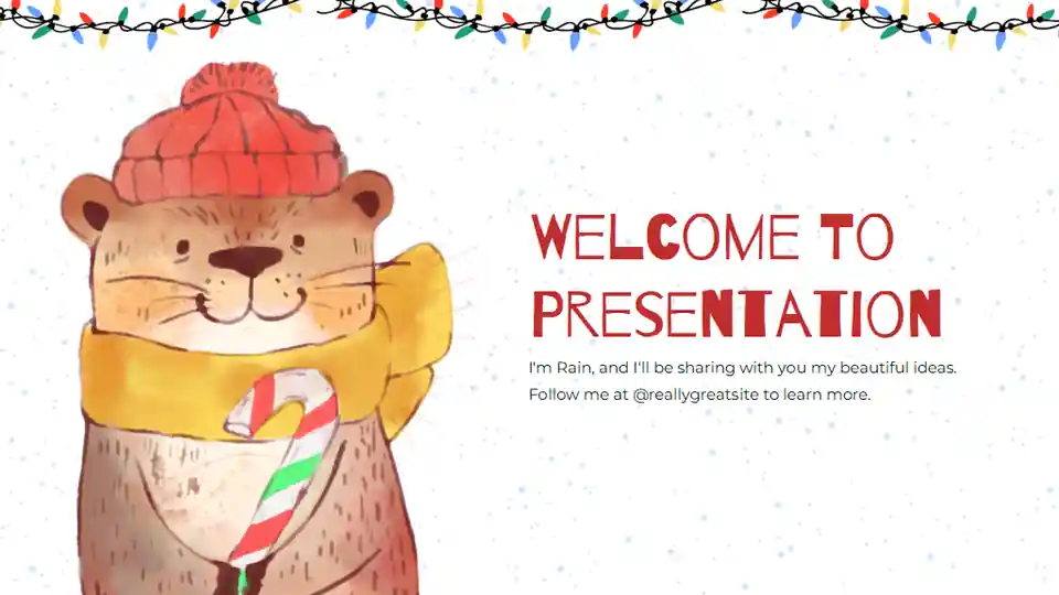Illustrated Christmas Family Night Slides
