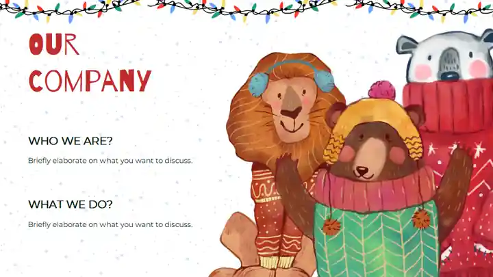 Illustrated Christmas Family Night Slides