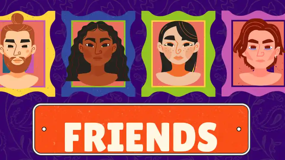 Illustrated Fun Friends Minitheme Slides