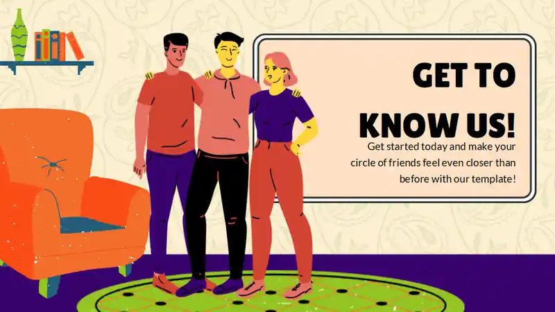 Illustrated Fun Friends Minitheme Slides