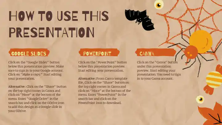 Illustrated Halloween Social Media Marketing Slides