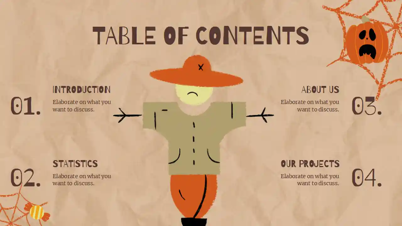 Illustrated Halloween Social Media Marketing Slides