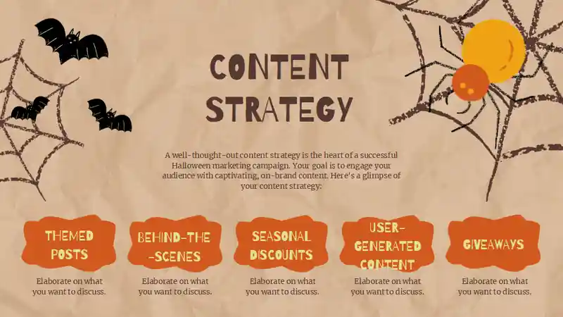 Illustrated Halloween Social Media Marketing Slides