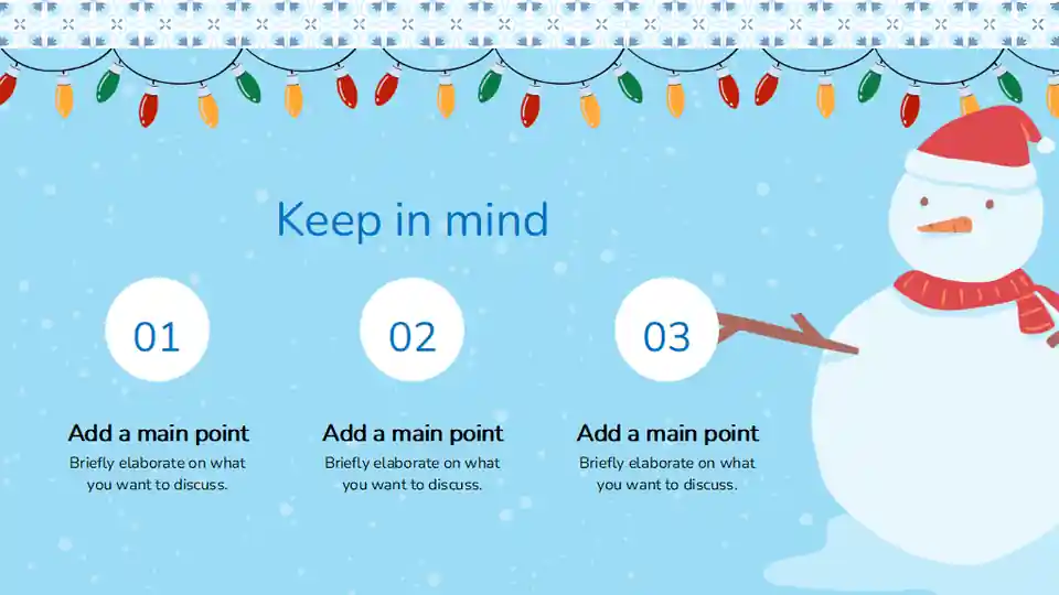 Illustrated Snowman Story Book Slides