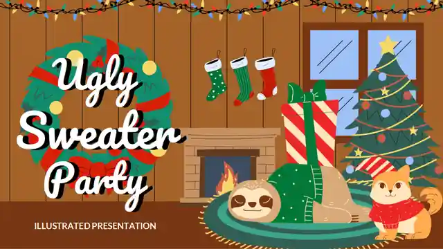 Illustrated Ugly Sweater Party Slides