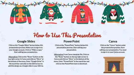 Illustrated Ugly Sweater Party Slides