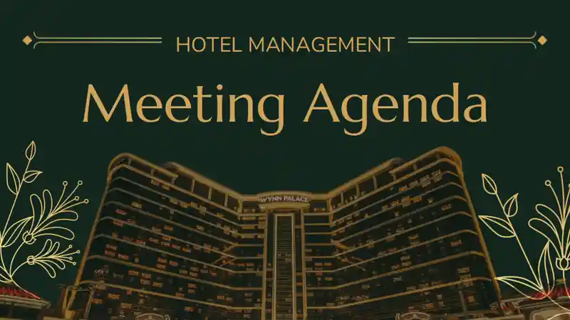 Luxury Hotel Management Meeting Agenda Slides