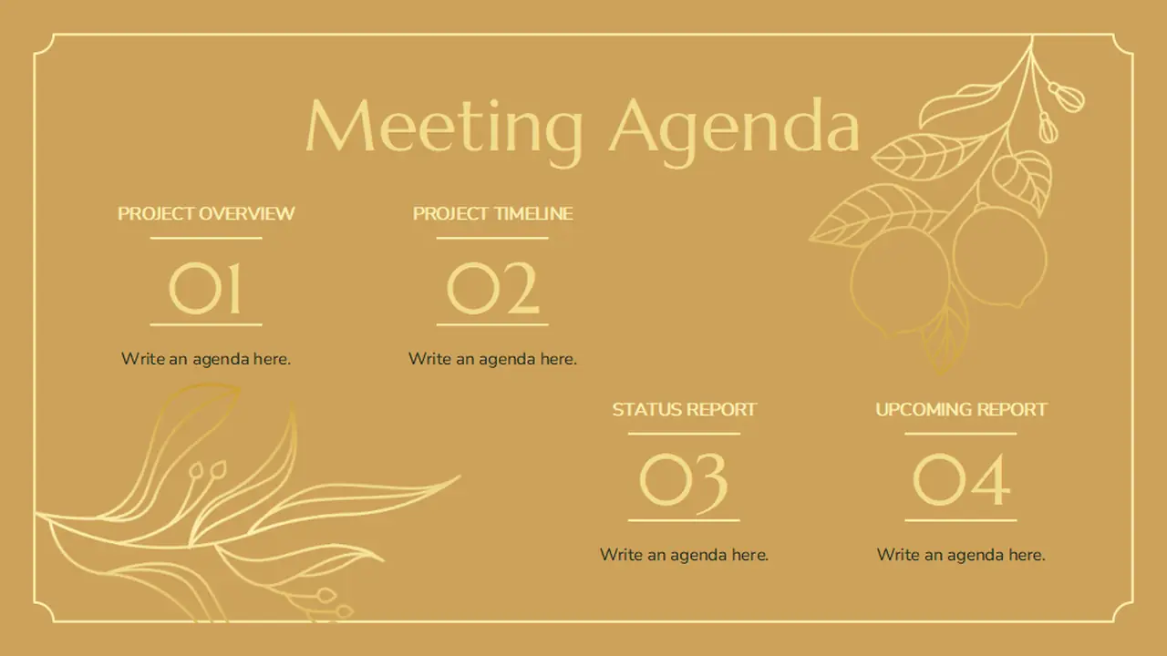 Luxury Hotel Management Meeting Agenda Slides